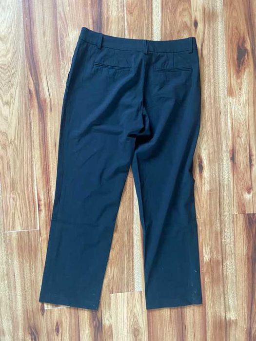Dkny mercer eleganckie spodnie s m 36 czarne materiał proste Basic