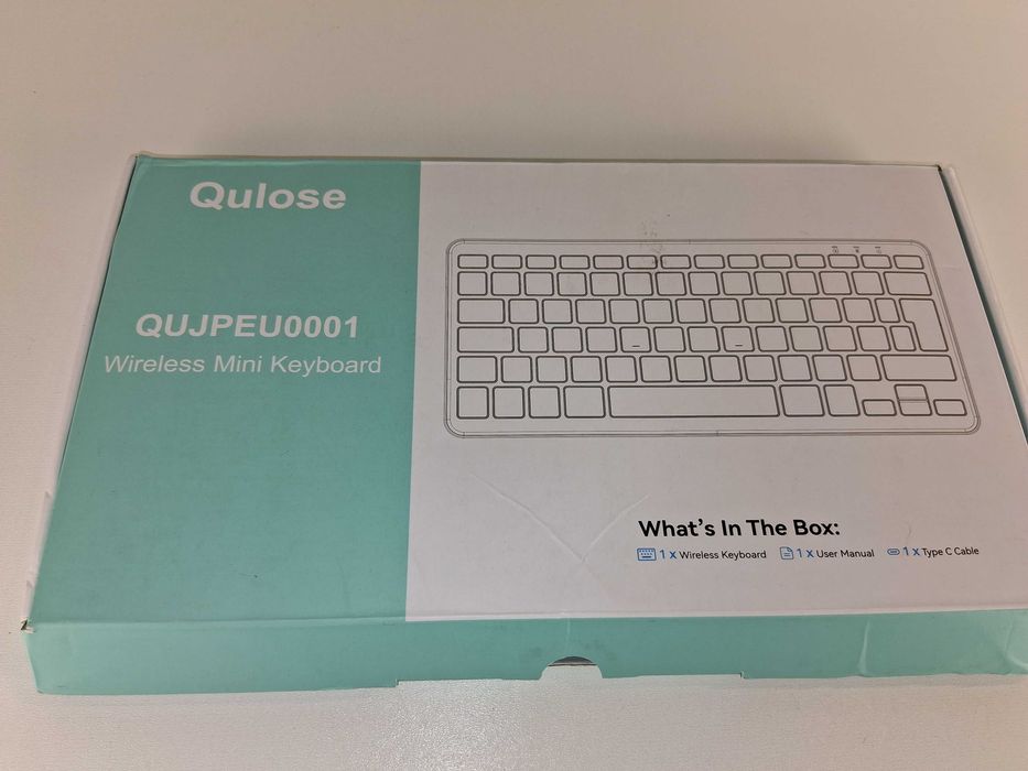 Y075 Klawiatura Bezprzewodowa Qulose QUIJPEU0001 MiniKompaktowa Czarna