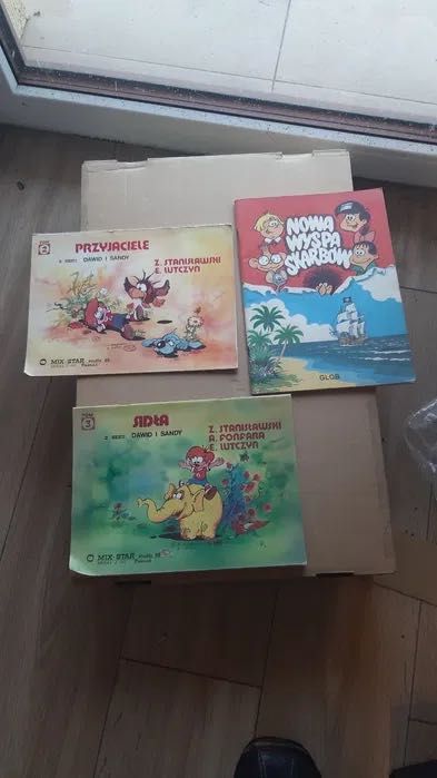 3 szt komiksy Dawidi Sandy„Przyjaciele”Sidła”,,Nowa wyspa skarbów”1988