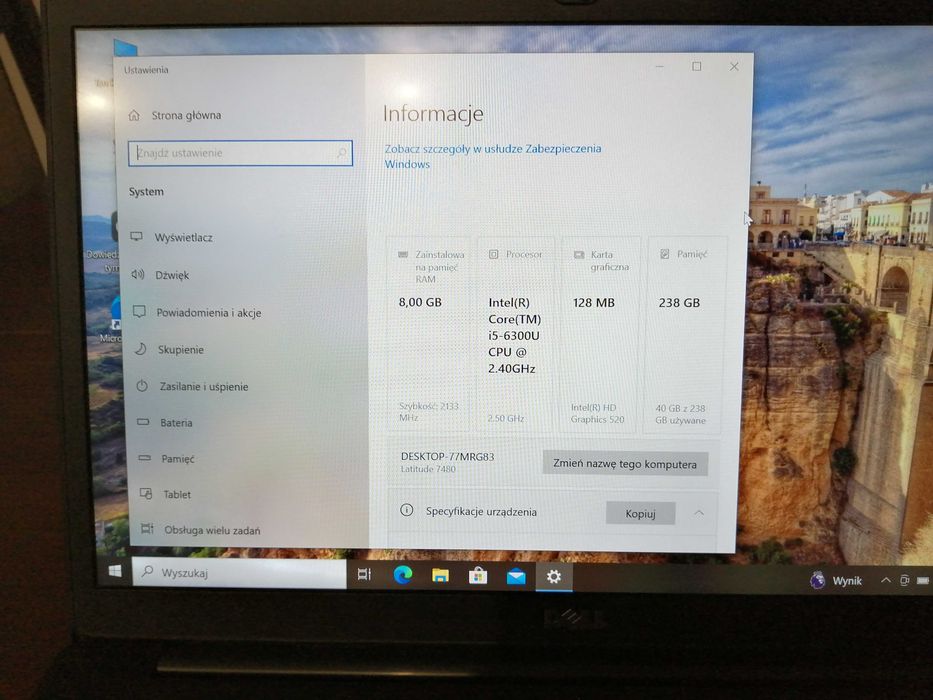 DELL Latitude 7480 i5 8GB RAM 14" 256GB SSD