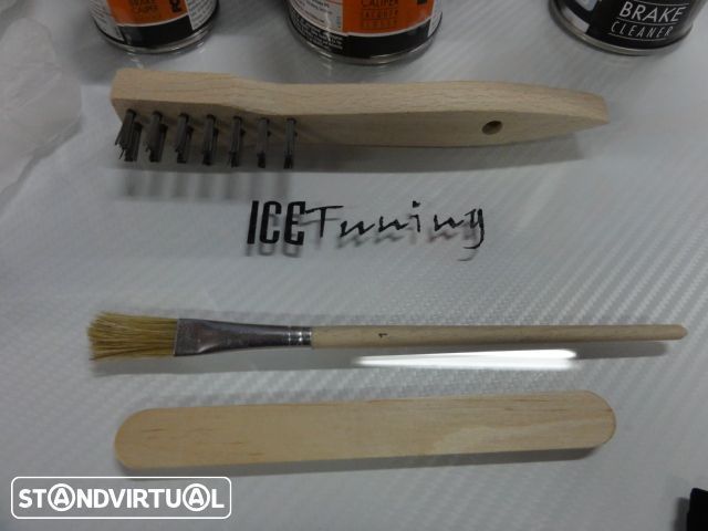 Tinta alta temperatura Foliatec de cor Azul Racing Brilhante para bombas / pinças travão, kit 3 c.
