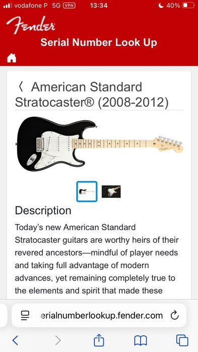 Fender Stratocaster American Standard 2009