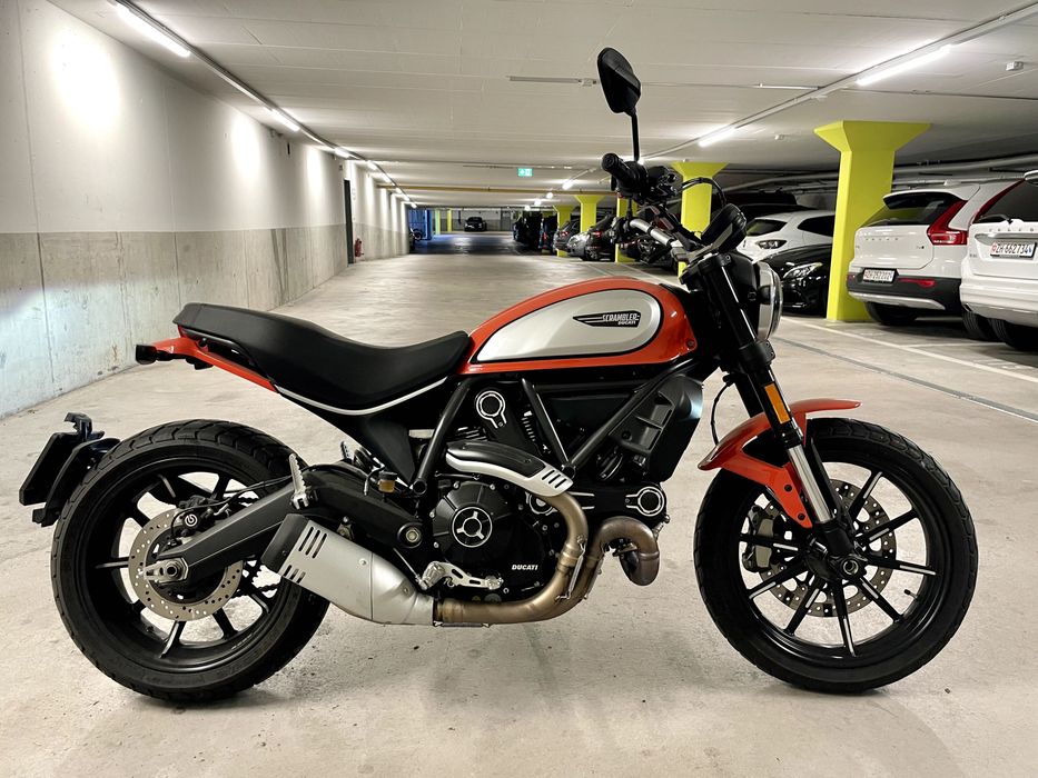 3500 km Ducati Scrambler Icon 800 laranja Original Impecável