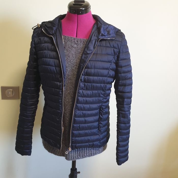 Kurtka puchowa, granatowa Massimo Dutti,  M