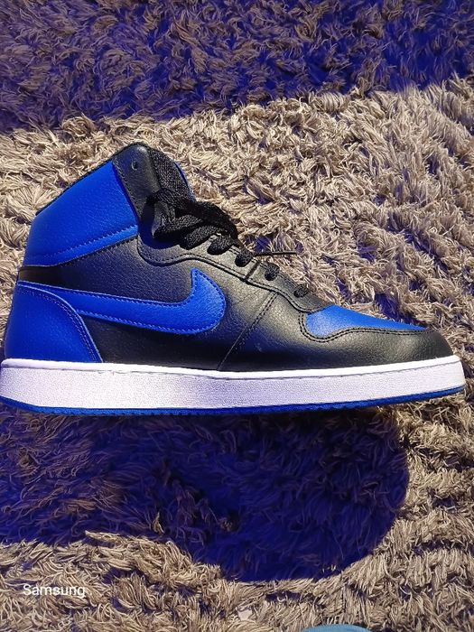 Tenis nike ebernon mid azul e preto 42.5/43