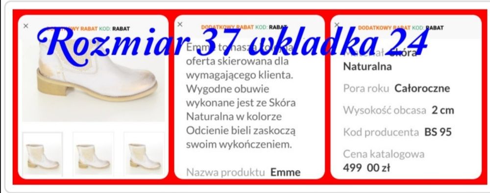 Piękne Włoskie botki skóra naturalna GRATIS płaszcz Okazja cenowa