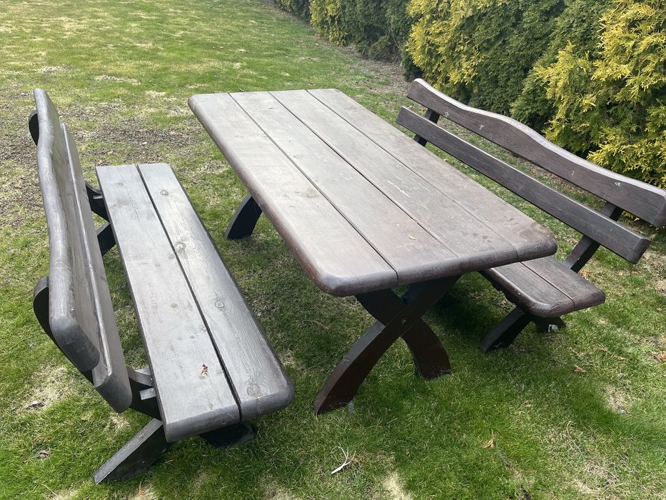 Stół i ławki ogrodowe meble ogrodowe