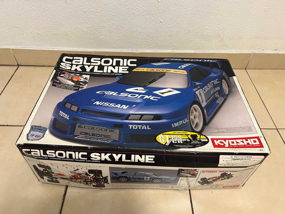 Carro RC Kyosho SuperTen 1/10 GP 4WD Nissan CALSONIC Skyline [usado]
