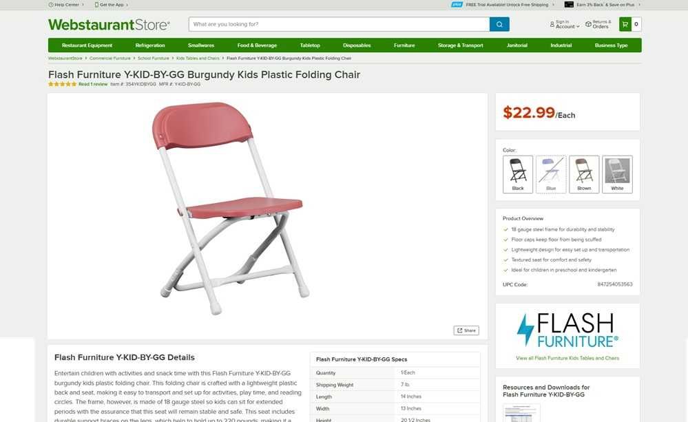 Flash Furniture 2 cadeiras dobráveis crianças
