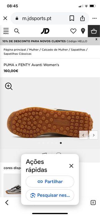 Sapatos desportivos/Puma Fenty 37,5 estrear c caixa/luxo!