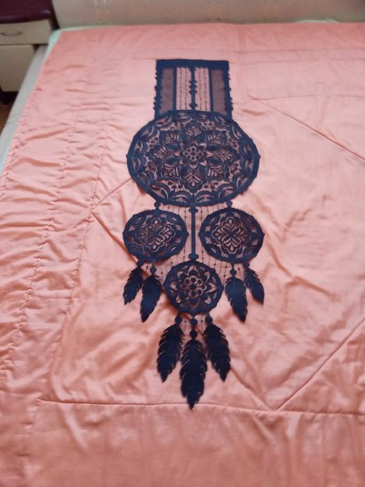 Panel ażurowy firanka czarny 130x45