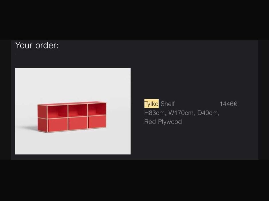 TYLKO Sideboard red