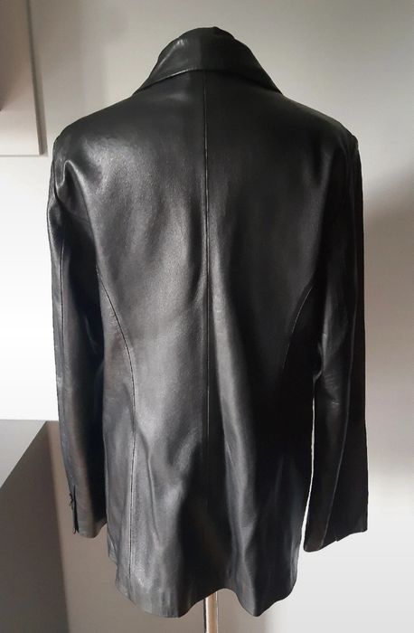 Skórzana kurtka damska przedłużana Identify z USA, nowa L