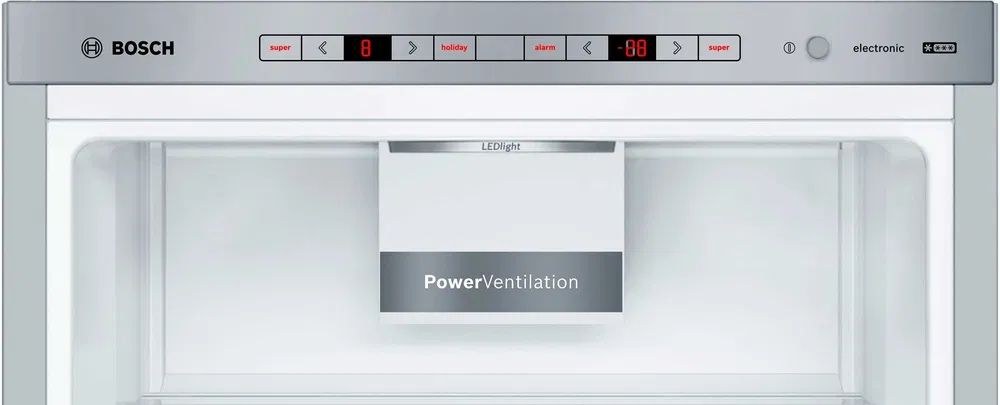Frigorífico Combinado BOSCH KGE36AICA (Low Frost - 186 cm - 308 L - Inox)