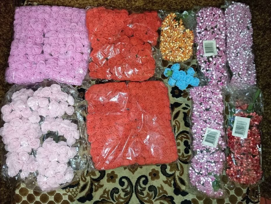Продам заготовки для рукоділля, троянди  латекс, тичинки, заколки