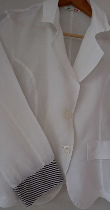 Casaco linho branco M