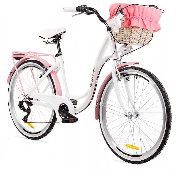 Damski Rower Miejski 26 Lekki Damka 6 Shimano Kosz