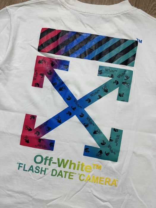Футболка Off-White Flash Date Camera Big Logo л-хл розмір гарний стан