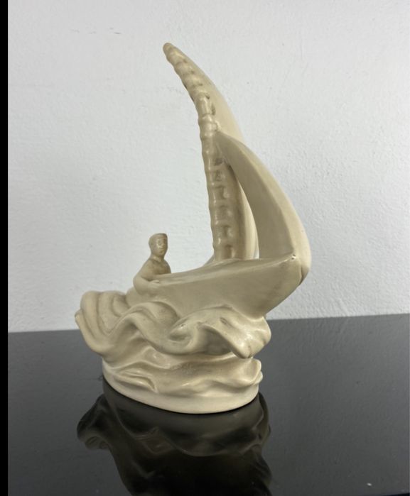 Czechosłowacka figura marynarza/ sternika vintage prl
