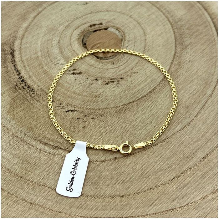 Piękna Złota Bransoletka Bismark 19cm/2mm Srebrna Pr. 925 Prezent Dla