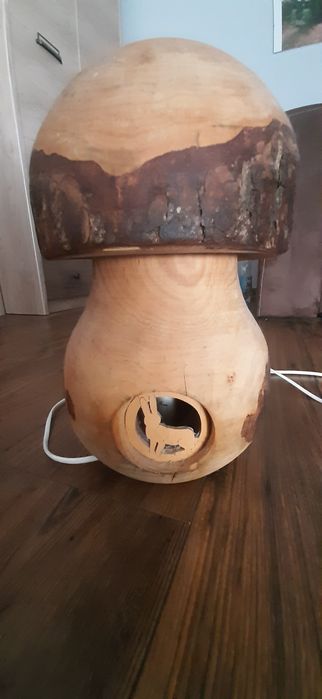 Lampka nocna Drewno grzyb sarna, zając