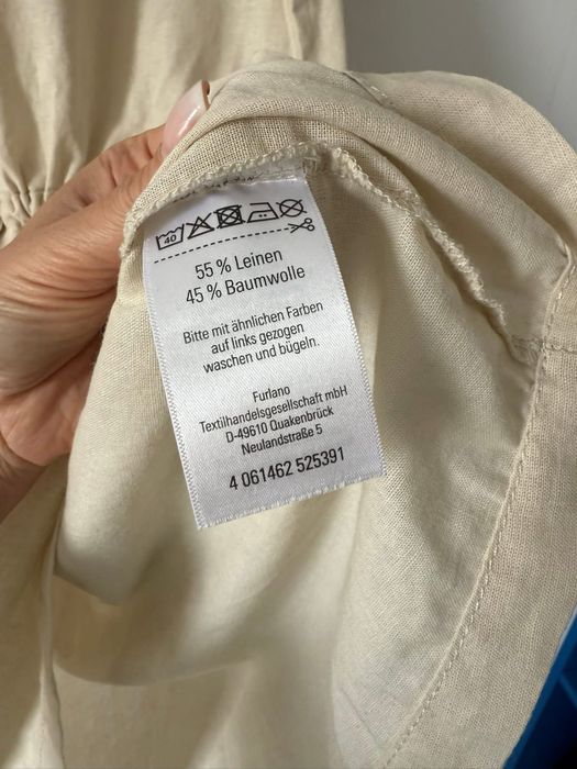 Lniana sukienka koszulowa L / XL