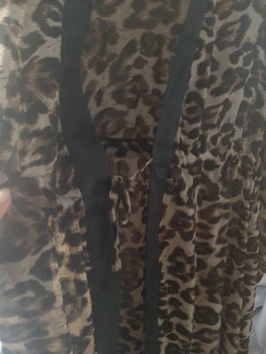 Quimono novo padrão  leopardo comprido