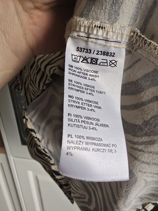 Koszula damska Kappahl r.M z wiskozy w zebrę