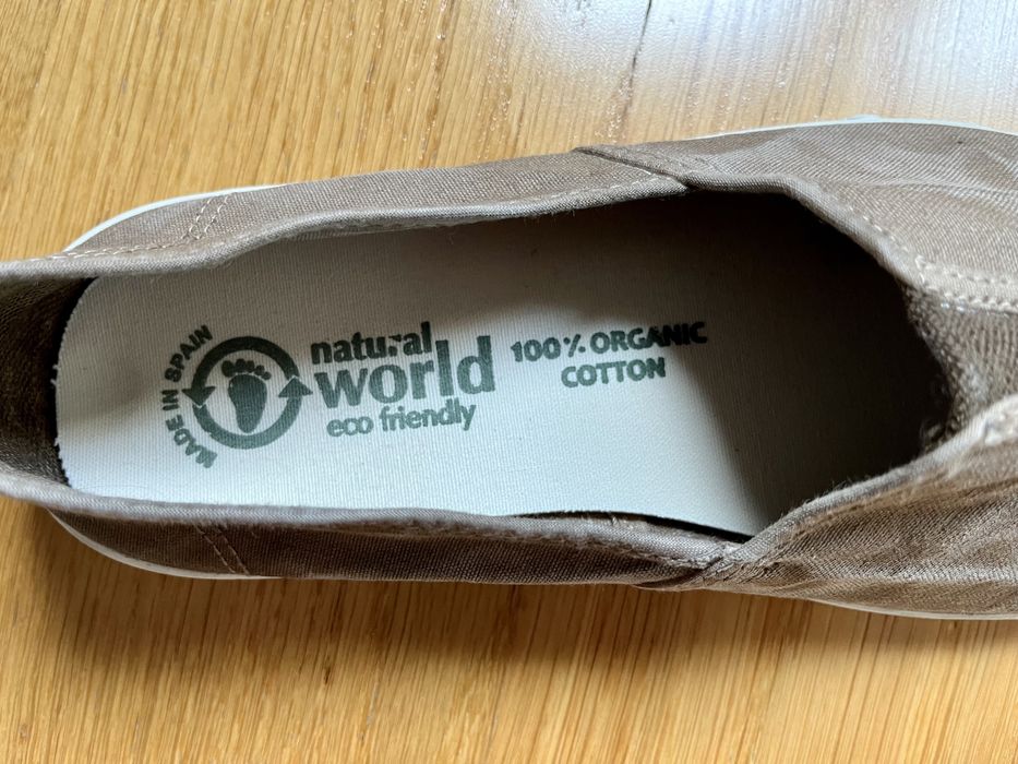 Alpercatas/ paez/ sandálias bege Natural World Eco vegan