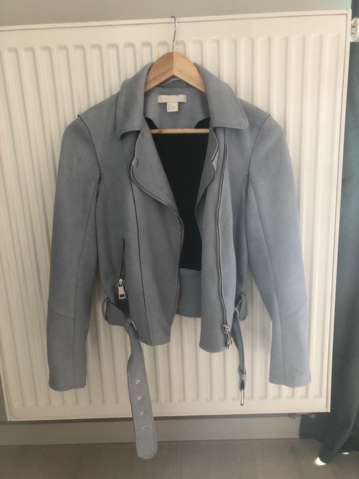 Kurtka ramoneska jasnoniebieska H&M