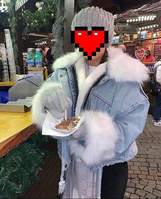 Piękna kurtka katana jeansowa 3w1 z odpinanym futerkiem