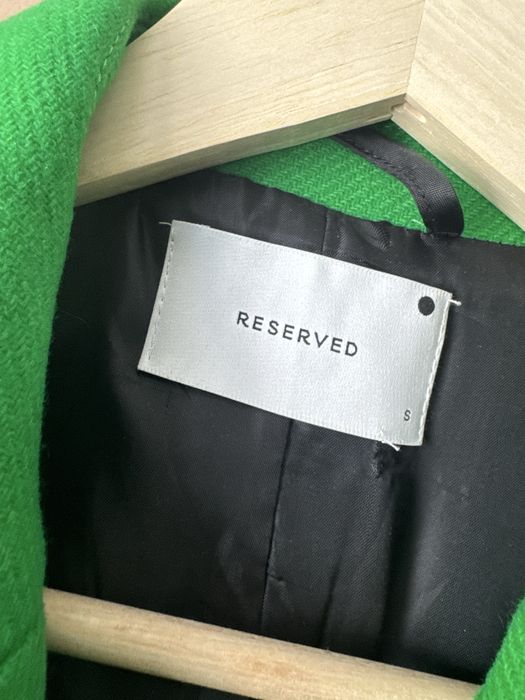 Пальто зелене reserved, 75% шерсті