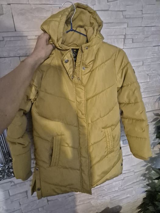 Kurtka zimowa gruba dziewczęca 134cm