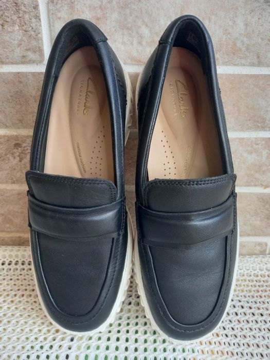 Кожанные лоферы Clarks 38р