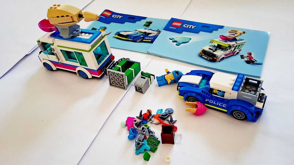 Lego City 60314 Ice Cream Truck Police Chase em peças novas montado