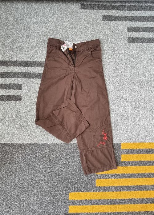 spodnie brązowe z szeroka nogawką