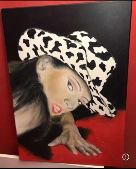 Euphoria art 2007 obraz na płotnie kobieta w kapeluszu