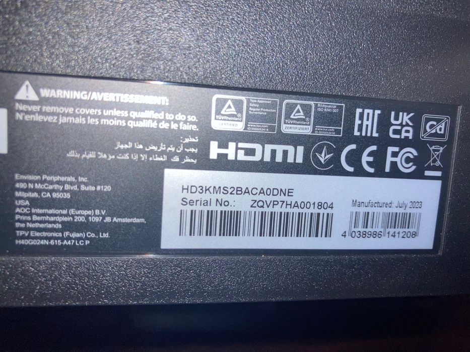 Monitor Gaming AOC Q24G2A QHD 165Hz