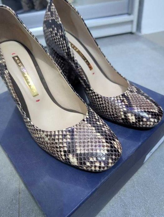 Туфли кожаные, под змеиную кожу