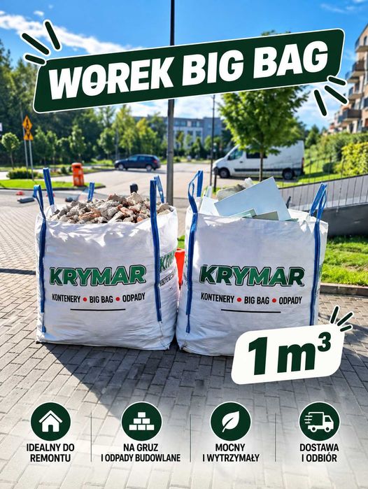 Wywóz Gruzu Śmieci Odpadów Remontowych Budowlanych Wynajem Kontenerów WORKI BIG BAG Sulejówek