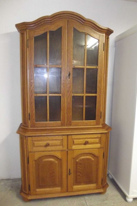 kredens dębowy rustikal witryna komoda