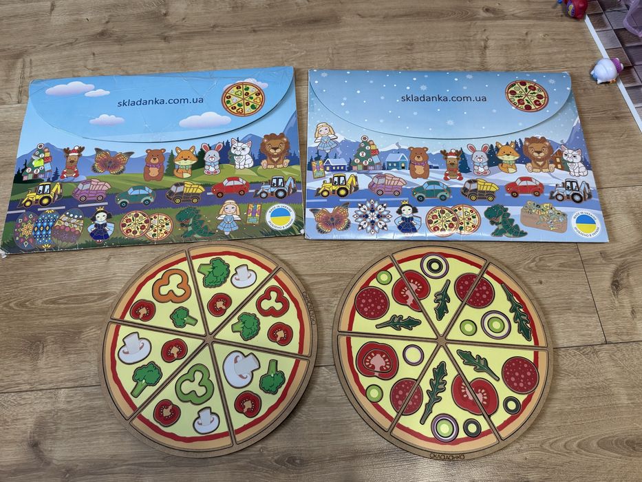 Пазли-Складанка піца+оленятко