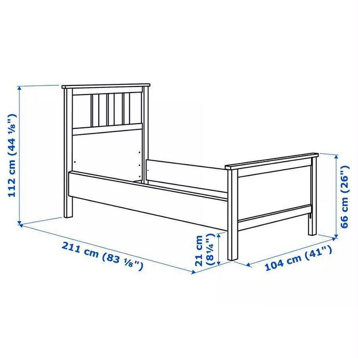 Cama solteiro IKEA HEMNES + estrado