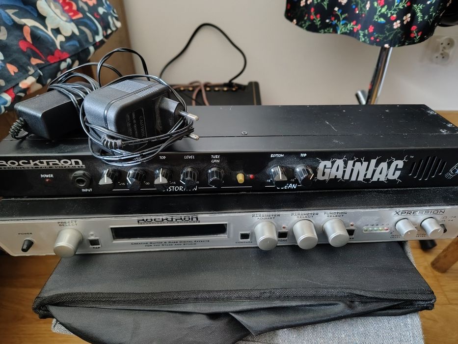 Rack biurkowy, Rocktron Gainiac i Xpression, preamp lampowy i multiefekt