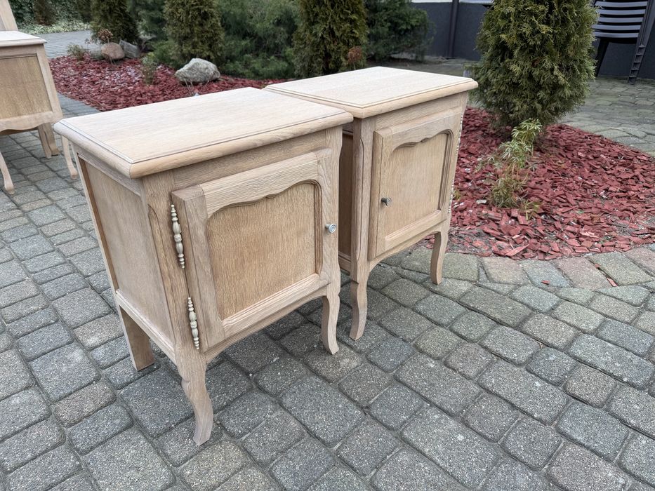 Stoliki nocne nakastlik szafka nocna drewno dębowe oczyszczone Ludwik