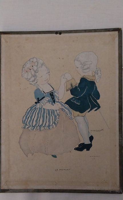 Quadros antigos de crianças com mais de 100 anos