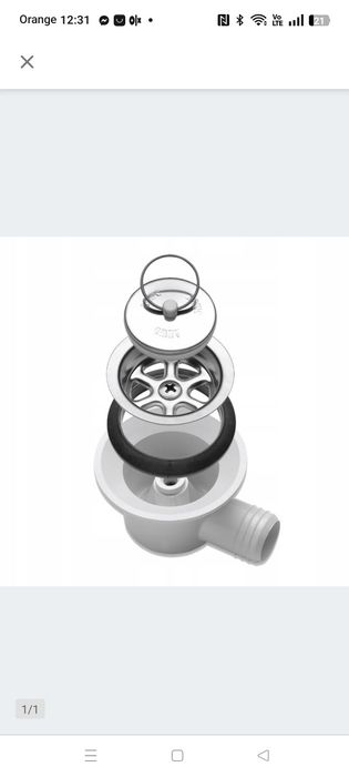 Odpływ do wody w kamperze Syfon AC530 do zlewozmywaków Dometic Smev