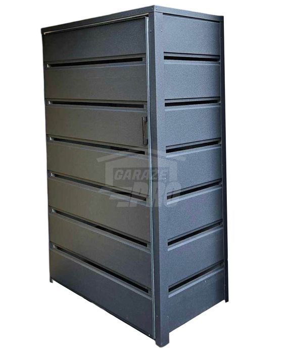 Wiata śmietnikowa dach prosty 1x0,5m Antracyt GP354