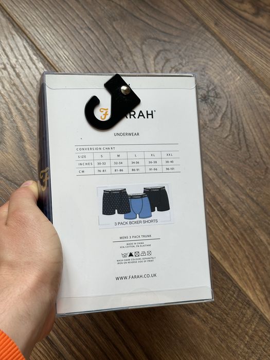 Оригінал. Боксерки Farah. Труси, нижня білизна фарах