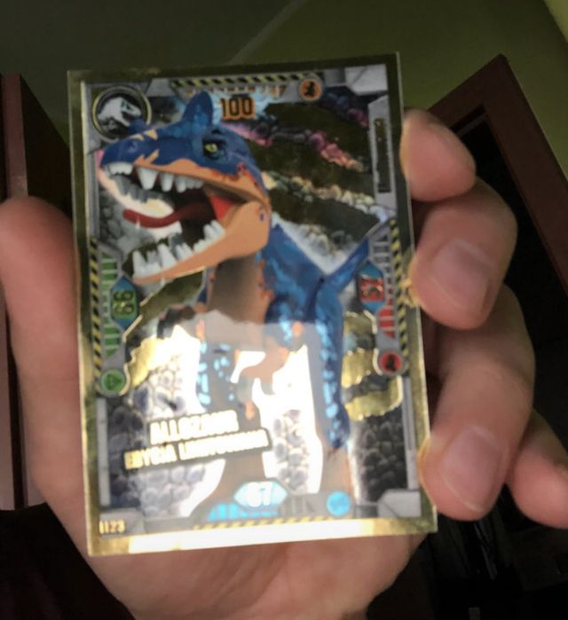 Allozaur Allosaurus Lego card karta limited edition Jurassic World